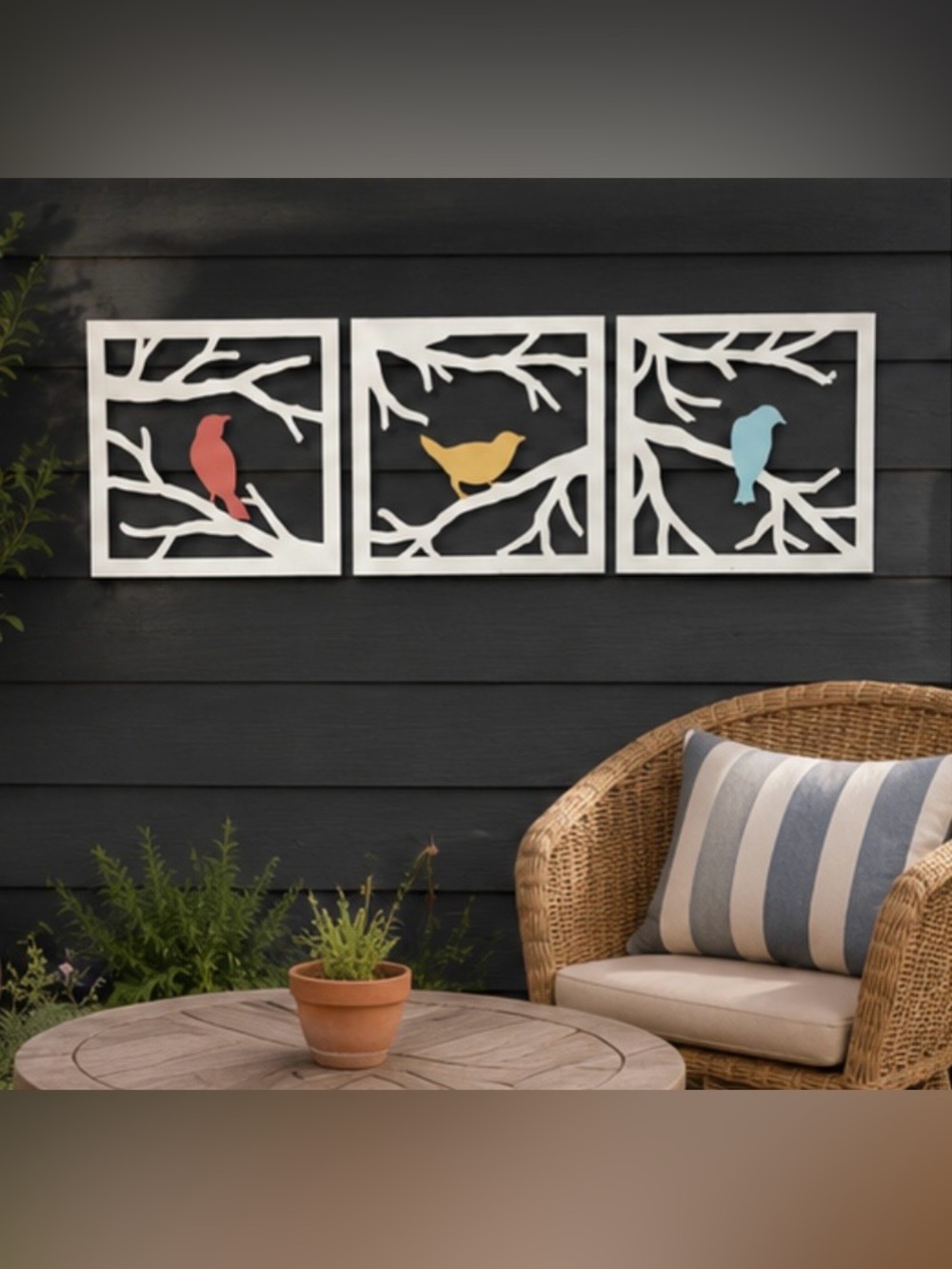 Three Little Birds Wall Decor (Set of 3)